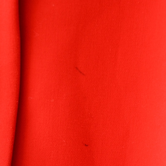 Red Woman's Coat Ruffle Sleeves Zara SZ 12 - Picture 7 of 8